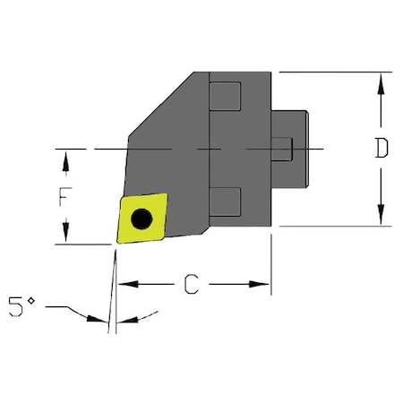 Ultra-DEX USA 912-000-074 Indexable Cutting Head Unit, MH24 SCLCL3-CFT, 1-1/4 in L, Steel, 80 Degrees Diamond Insert Shape