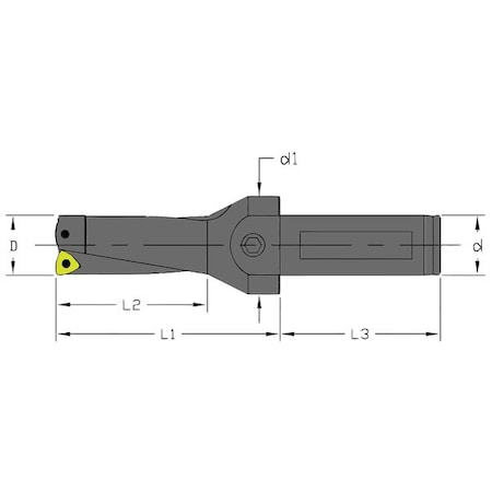 Ultra-DEX USA 926-000-001 Indexable Drill, UD-0437-2D-063
