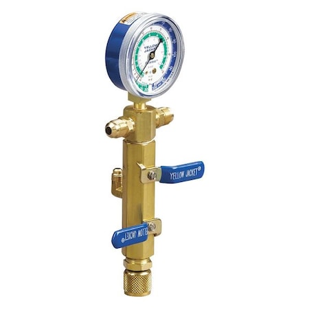 Yellow Jacket 93853 Single Manifold Gauge, 2 1/2 in Gauge