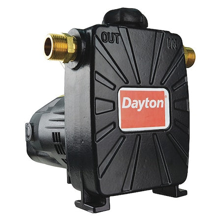 DAYTON 33RW83 Utility Pump, Phase Single, 1/2 hp, Inlet 3/4 in, Cord Length 20 ft