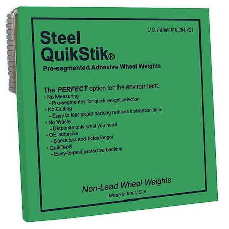 Perfect Equipment 200624STR Adhsv Wheel Weight, 1280 Piece, 0.25 Oz.