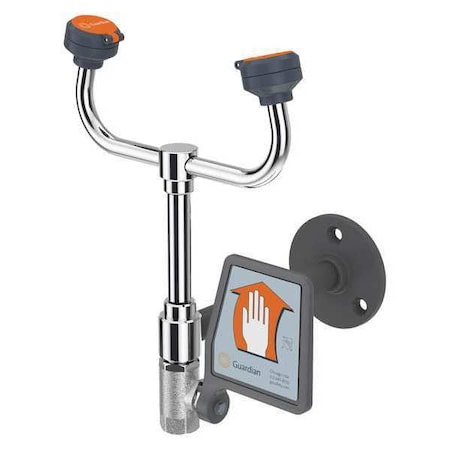 Guardian Equipment G1819 Plumbed Eyewash, Wall Mount, Plumbed, 13 2/3 in H., 6 1/2 in W