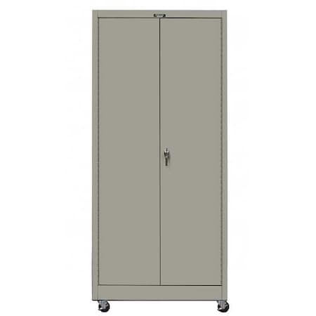 Hallowell 425S24M-HG Solid Door Storage Cabinet, 48 in W, 72 in H, 24 in D, Dark Gray