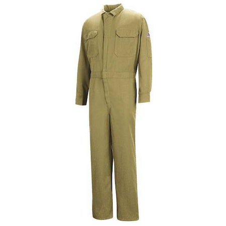 Bulwark CMD6KH RG 42 Coverall, 9 cal/sq cm ATPV, L, 30 1/2 in Inseam, Zipper
