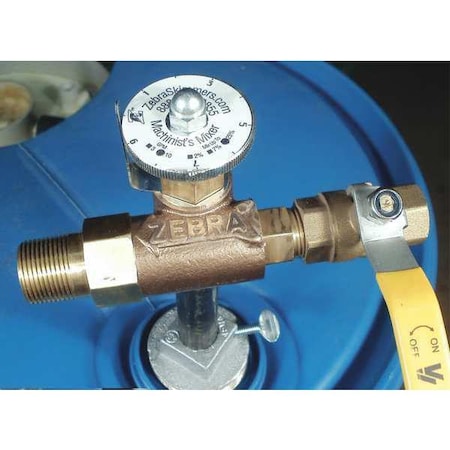 Zebra Skimmers MIX03725 Adjustable Coolant Mixer, Cast Brass, 2 In
