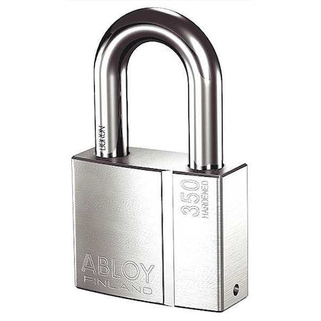 Abloy PLI350/50B-KD Padlock, Keyed Different, Long Shackle, Rectangular Brass Body, Boron Shackle, 1 1/4 in W