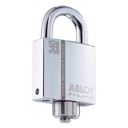 Abloy PLM340/50B-KD Padlock, Keyed Different, Long Shackle, Rectangular Brass Body, Hardened Steel Shackle, 1 3/32 in W