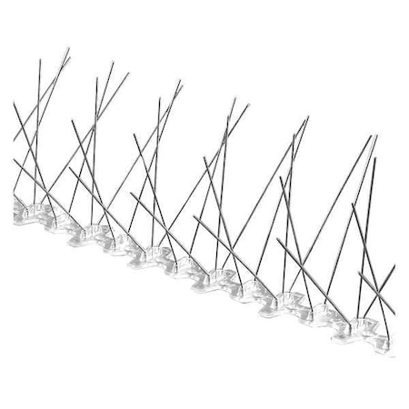 Bird Barrier BP-F250 Bird Repellent Spikes, Bird-Flite, 50 ft., Color: Silver