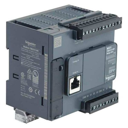 Schneider Electric TM221C16R Controller, 24V DC/240V AC, Relay, Compact