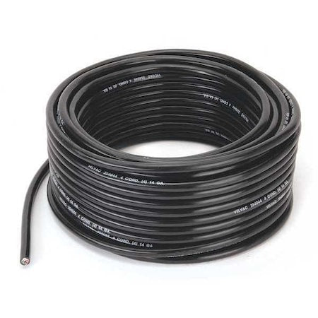 Velvac 050001 14 AWG 4 Conductor Stranded Trailer Cable 100 ft. BK