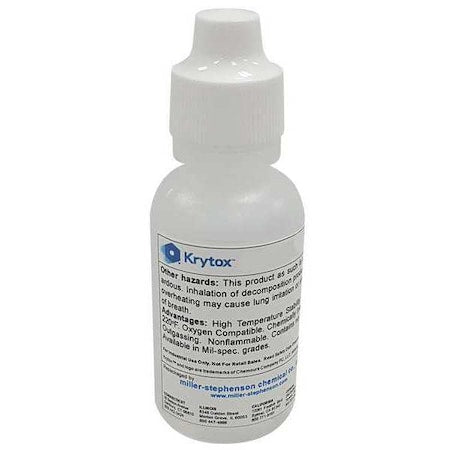 Krytox LCB143AZ Lubricant, 2 oz, Bottle, PFPE Base, 300 Degrees F Max Op Temp, Colorless, 143AZ Series