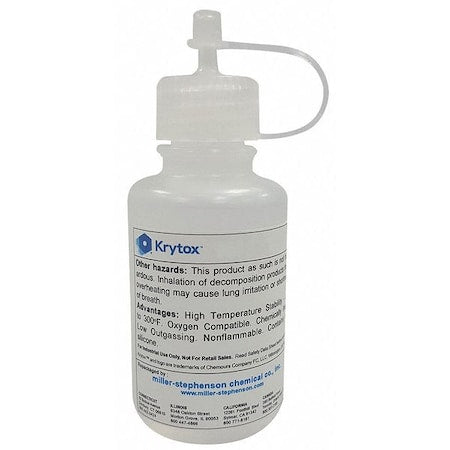 Krytox LDB143AD Lubricant, 4 oz, Bottle, PFPE Base, 600 Degrees F Max Op Temp, Colorless, 143AD Series
