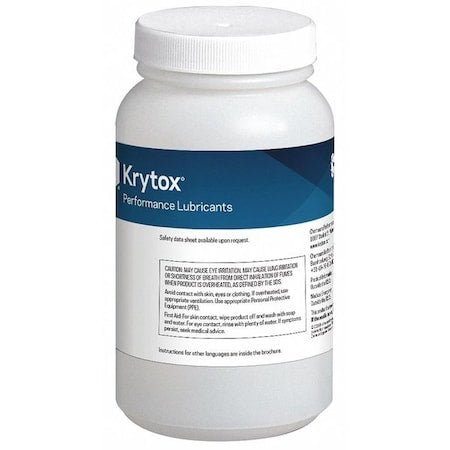 Krytox LFK143AD Lubricant, 0.5 kg, Jar, PFPE Base, 600 Degrees F Max Op Temp, Colorless, 143AD Series