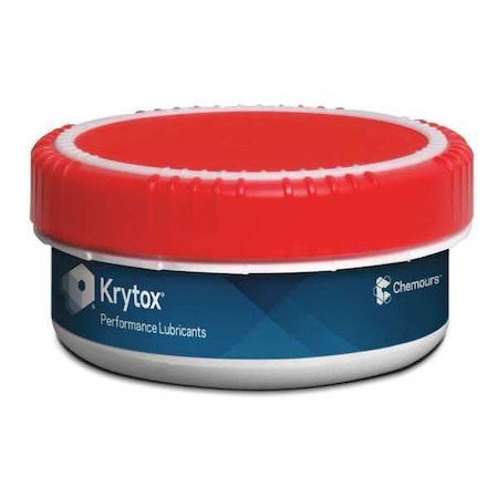 Krytox GPL-255 Multipurpose Grease, 0.5 kg, Jar, Synthetic Base, 500 Degrees F Max Op Temp, White, GPL Series