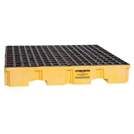 Eagle MFG 1645ND Spill Pallet, 66 gal Spill Capacity, 4 Drums, 8,000 lb Load Capacity, Polyethylene