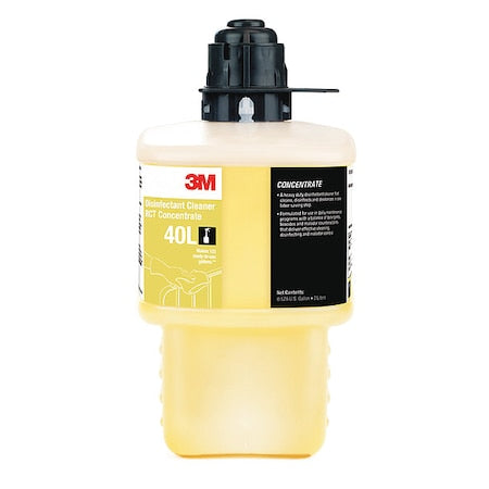 3M 40L Cleaner and Disinfectant, 2L Bottle, Fragrance Free, Yellow
