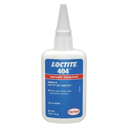 Loctite 234044 Instant Adhesive, 404 Series, Clear, 4 oz, Bottle