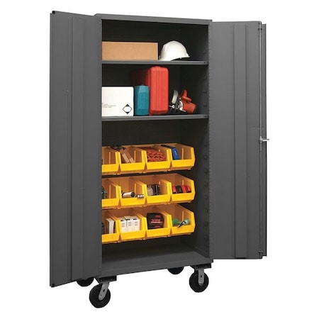 Durham MFG 3501M-BLP-12-2S-95 Extra-Heavy Duty Bin Cabinet, 36 in W, 80 in H, 24