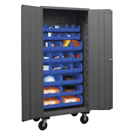 Durham MFG 3501M-BLP-30-5295 Extra-Heavy Duty Bin Cabinet, 36 in W, 80 in H, 24