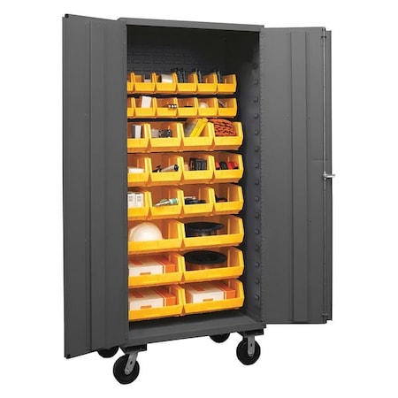 Durham MFG 3501M-BLP-30-95 Extra-Heavy Duty Bin Cabinet, 36 in W, 80 in H, 24