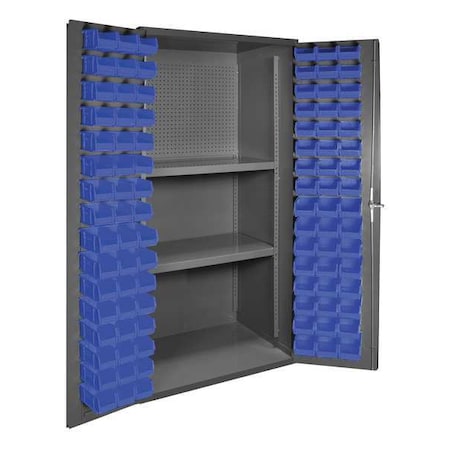 Durham MFG 3501-DLP-PB-96-2S-5295 Pegboard Bin Cabinet, 36 in W, 72 in H, 96 Bins