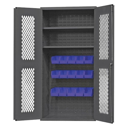 Durham MFG EMDC36242S15B5295 Extra-Heavy Duty Bin Cabinet, 36 in W, 72 in H, 24