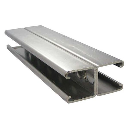 Calbrite S45810SB78 Back to Back Strut, Slotted, 304 Stainless Steel, Polished, Silver