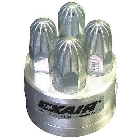 Exair 1111-4 Nozzle, 2-9/16 in L, 56 scfm, 3/8 in(F)NPT, Znc