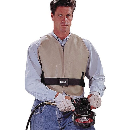 Allegro Industries 8450 Cooling Vest, Plastic, Compressed Air, Continuous Max Cooling Time, Buckle Closure, 21 in Length