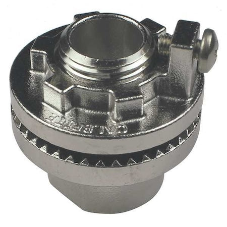 Calbrite S61200LTV2 IMC Grounding Hub, 1-1/4 in, Threaded, 316 Stainless Steel, Polished, Silver