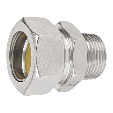 Calbrite S62000MC00 Rigid Grounding Connector, 2 in, Compression, 316 Stainless Steel, Polished, Silver