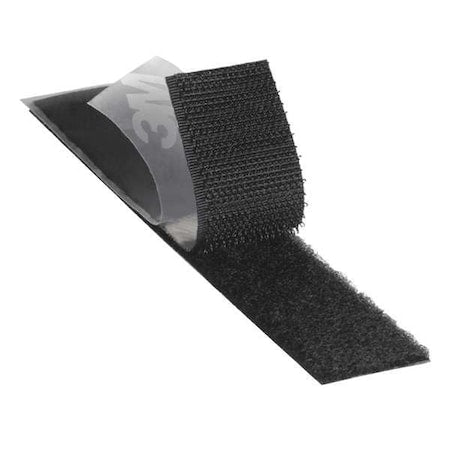 3M SJ3572 Reclosable Fastener, Acrylic Adhesive, 150 ft, 2 in W, Black