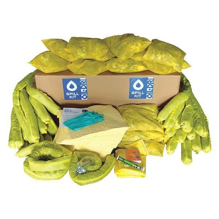 OIL-DRI L90415RG Spill Kit, 78 gal Volume Absorbed per Kit, 95 gal Capacity, Box, Brown