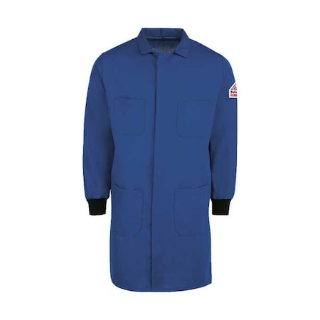 Bulwark KNC2RB LG 0R FR Lab Coat, 4.4 cal/sq cm, L, 4.5 oz Nomex, Snaps Closure