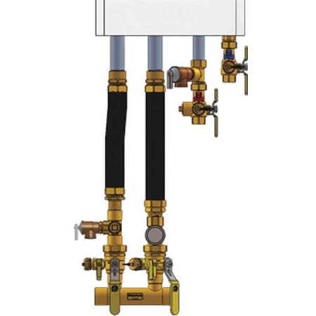 Webstone 5FK5-CH Boiler Inst Kit, 1 in, 1 in FIP, Dbl Ball Drin