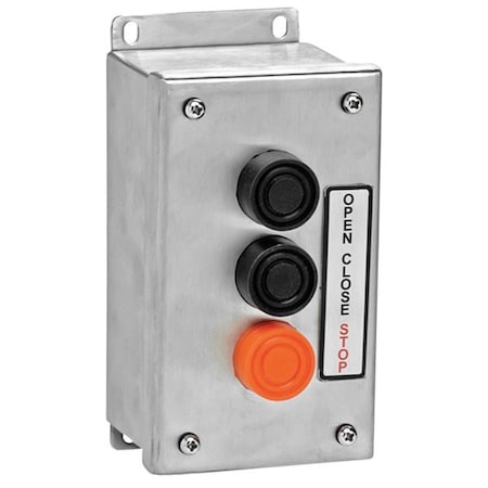 American Garage Door Supply 3B4X-SS Control Station, Outdoor, Surface Mount