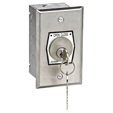 American Garage Door Supply HBFX-1 Keyswitch, SS, 2 Buttons, Back Box
