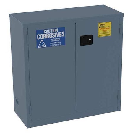 Jamco CL30BP Hazardous Material Storage Cabinet, 30 gal, 1 Shelves, Steel, 43 in W x 44 in H x 18 in D, Blue