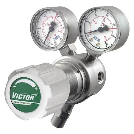 Victor 4000-0052 High Purity Gas Regulator, Carbon Dioxide, Single Stage, 0.825