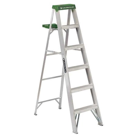 Louisville AS4006 6 ft Aluminum Stepladder, 225 lb Capacity