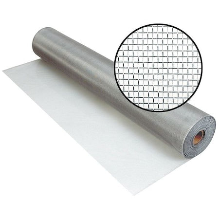 Phifer 3000739 Replacement Screen, Aluminum, 48 in W, 100 ft L, 0.011 in Wire Dia, Silver