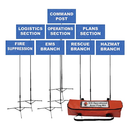 Disaster Management Systems DMS 05027 Operational Area Flag Kit, 24 Pcs