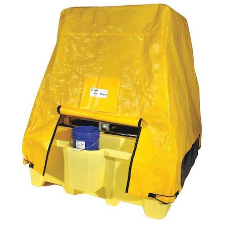 Enpac 5469-TARP Tarp Cover, 76 in x 80 in x 73 3/4 in, 73 3/4 in, Yellow, HDPE