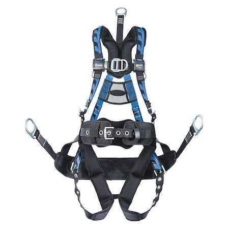 Miller ACOG-TBBCSMB AirCore(TM) Oil & Gas with Bos'n Chair Full Body Harness, S/M, 400 lb., Mating Chest/