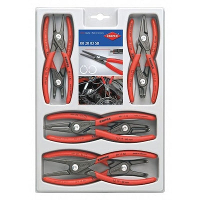 Knipex 00 20 04 SB 8 Piece Plastic Grip Retaining Ring Plier Set
