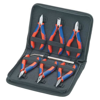 Knipex 00 20 16 6 Piece Plastic Grip Precision Plier Set Dipped Handle