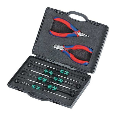Knipex 00 20 18 8 Piece Bi-Material Grip Precision Plier Set Dipped Handle