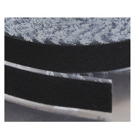 Velcro Brand 1587575 Reclosable Fastener, Acrylic Adhesive, 75 ft, 6 in W, Black