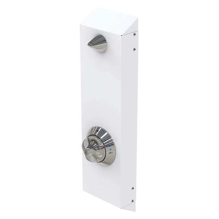 Bestcare WH458-CSH Surface, Individual Wall Shower Panel With Ligature Resistant Showerhead, Chrome, White