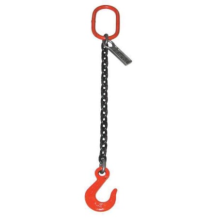 Lift-ALL 38SOSW10X3 Chain Sling, Sngl Leg, 8800 lb, 3/8 In, 3 ft